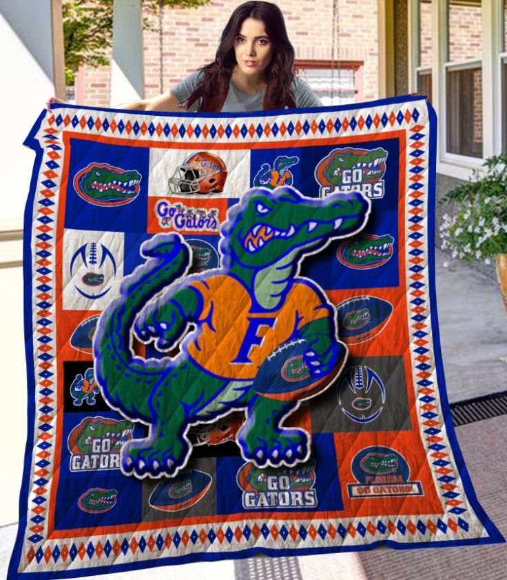 Florida Gators Quilt Blanket Bedding Set for Home Décor