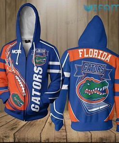 Florida Gators Zip Up Hoodie 3D Football On Fire Gators Gift