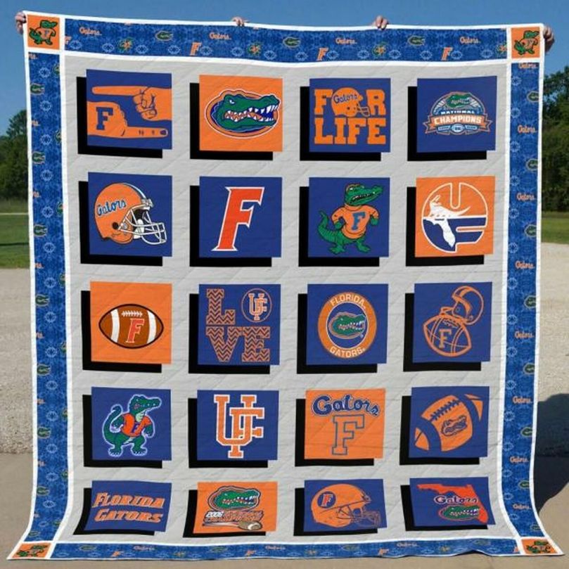 Florida Ncaa Florida Gators Collection Green Quilt Blanket Bedding Set