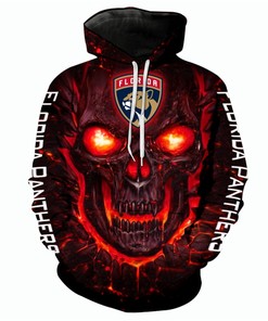 Florida Panthers Halloween Hoodie 3D Skulls Pullover Nhl