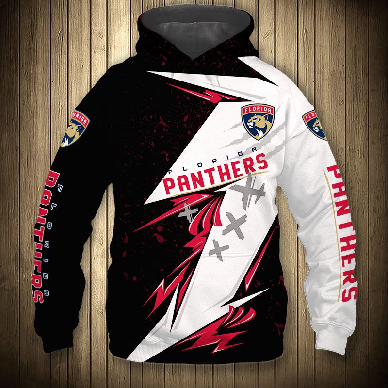 Florida Panthers Hoodie 3D Thunder Design Pullover Nhl