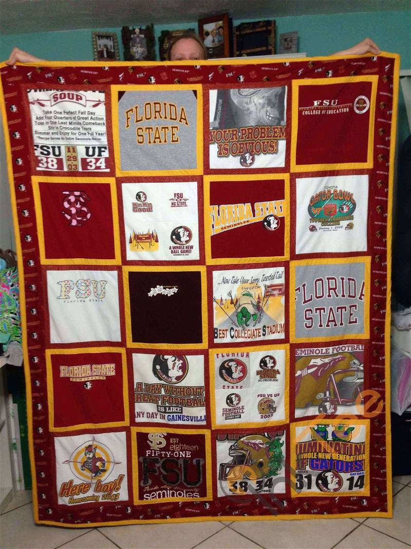 Florida State Seminoles Quilt Blanket Bedding Set