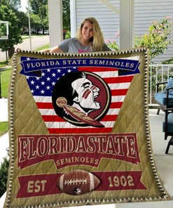 Florida State Seminoles Quilt Blanket Bedding Set Gifts for Fans