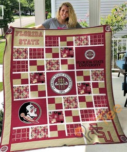 Florida State Seminoles Quilt Blanket Bedding Set With Pilliwcases Option