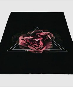 Flower Background Sherpa Fleece Blanket Gifts for Family, for Couple