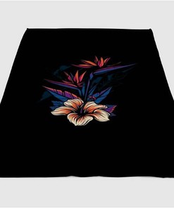 Flowers Backkgrounds Sherpa Fleece Blanket Gifts for Family, for Couple