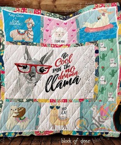 Fluff My Llama Quilt Blanket Bedding Set