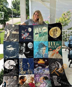 Fly Me To The Moon Quilt Blanket Bedding Set