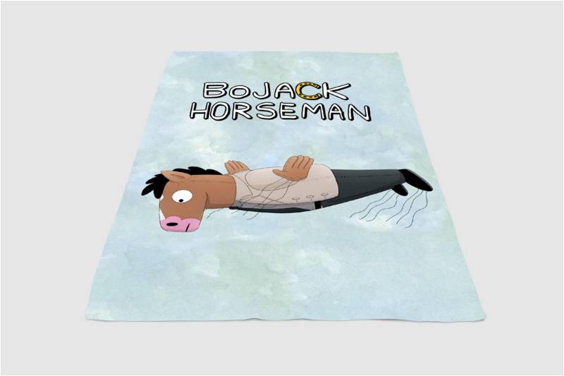 Flying Bojack Horseman Sherpa Fleece Blanket Gifts for Family, for Couple