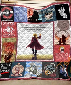 Fma Quotes Quilt Blanket Bedding Set With Pilliwcases Option