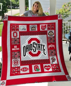 Football Big Ohio State Buckeyes Ncaa Quilt Blanket Bedding Set
