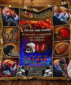 Football Life Follow Your Passion Quilt Blanket Bedding Set
