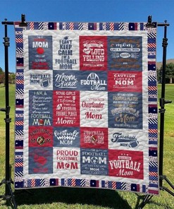 Football Mom I'm A Football Mom Just Like A Normal Mom Except Much Cooler Mother's Day Quilt Blanket Bedding Set