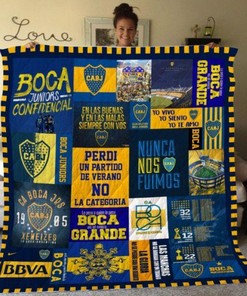 Football Team Boca Juniors Quilt Blanket Bedding Set