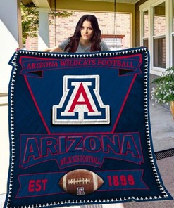 Football Team Ncaa Arizona Wildcats Combined Quilt Blanket Bedding Set