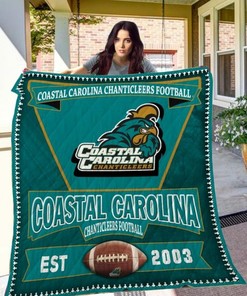 Football Team Ncaa Coastal Carolina Chanticleers Collection Quilt Blanket Bedding Set