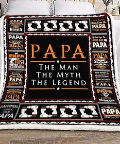 For Dad Fleece Blanket Quilt Blanket Bedding Set Papa The Man The Myth The Legend Family Blanket