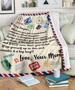 For Daughter Letter For Your Daughter From Mom Fleece Blanket Quilt Blanket Bedding Set