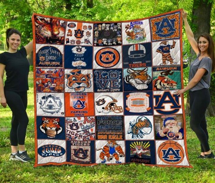 For Fans Ncaa Auburn Tigers Great Quilt Blanket Bedding Set