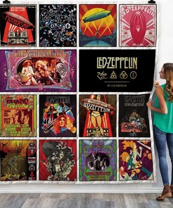 For Rock Fans Led Zeppelin Quilt Blanket Bedding Set