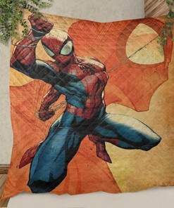 For Sunset Spiderman Lover Marvel Christmas Gifts Lover Quilt Blanket Bedding Set, spiderman Quilt Blanket Bedding Set