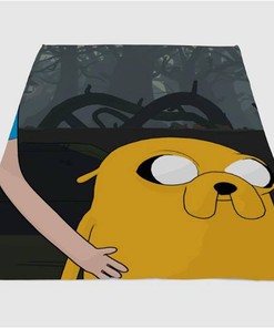 Forest Of Adventure Time Sherpa Fleece Blanket Gifts for Family, for Couple