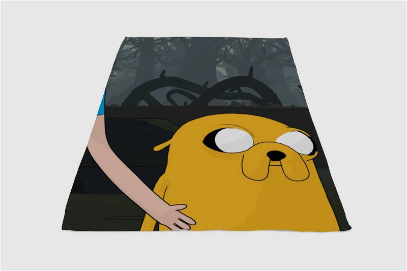 Forest Of Adventure Time Sherpa Fleece Blanket Gifts for Family, for Couple