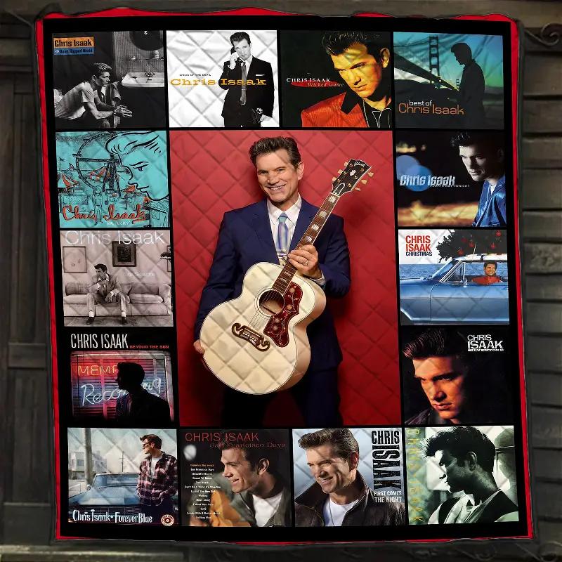 Forever Blue Chris Isaak Albums Personalized Quilt Blanket Bedding Set for Lovers