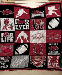 Forever Ncaa Arkansas Razorbacks Combined Quilt Blanket Bedding Set