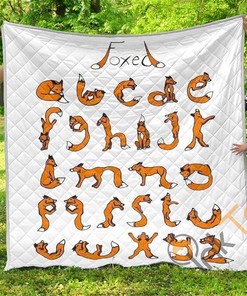 Fox Alphabet Premium Quilt Blanket Bedding Set