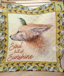 Fox Hummingbird Soul Full Of Sunshine Quilt Blanket Bedding Set