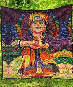Fractal Naruto Anime Bedding Jutsu Naruto Decor Quilt