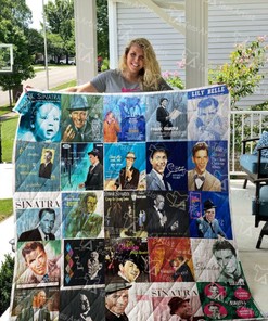 Frank Sinatra Retro Signed Quilt Blanket Bedding Set