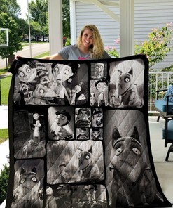 Frankenweenie For Fans Happy Halloween Mono Quilt Blanket Bedding Set