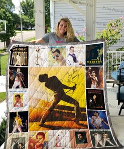 Freddie Mercury Albums Co Poster Signed Quilt Blanket Bedding Set