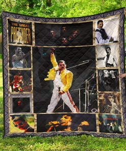 Freddie Mercury Quilt Blanket Bedding Set Fan Queen Band