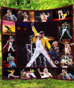 Freddie Mercury Singer Songwriter Queen Band Quilt Blanket Bedding Set