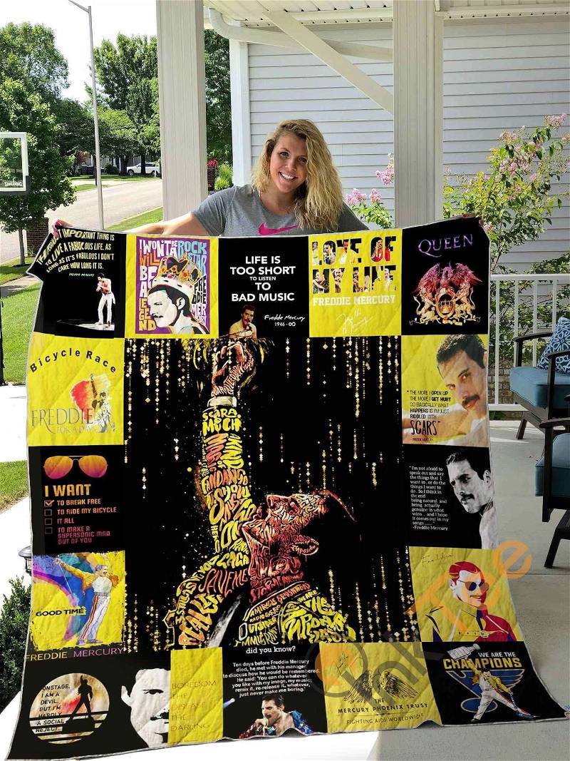 Freddie Mercury T-Shirt Quilt Blanket Bedding Set