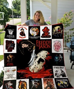 Freddy Vs Jason For Fans Collection Horror Halloween Quilt Blanket Bedding Set