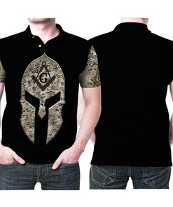 Freemasonry Knight Camo Pattern American Flag 3d Printed Gift For Freemasonry Lovers Polo Shirt All Over Print Shirt 3d T-shirt