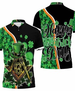 Freemasons St Patrick Happy Saintt Patricks Day 3D All Over Print Polo Shirt