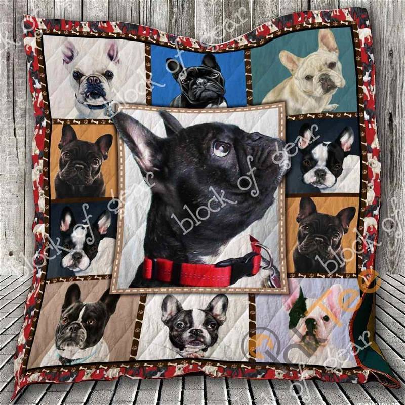 French Bulldog Quilt Blanket Bedding Set