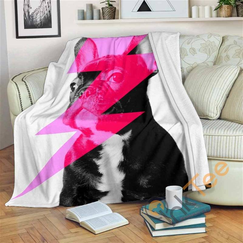 French Bulldog Sherpa Fleece Blanket Gifts for Family, for Couple