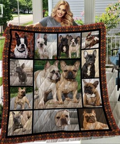 French Bulldog With Friend Quilt Blanket Bedding Set