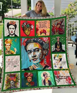 Frida Kahlo Quilt Blanket Bedding Set With Pillowcase Option
