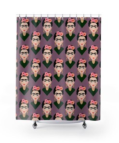 Frida Kahlo Shower Curtain, Bathroom Design and Decor, Unique Art Print Gift Idea, Art Print
