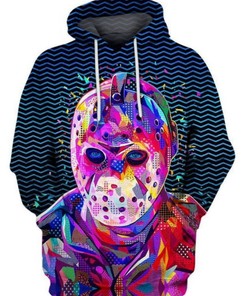Friday 13th Jason Voorhees Pop Portraits Halloween 3D Hoodie Zipper Hoodie