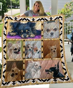 Friends Chihuahua Quilt Blanket Bedding Set for Home Décor