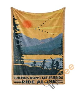 Friends Don't Let Friends Ride Alone Sherpa Fleece Blanket Gifts for Family, for Couple