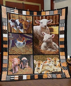 Friends In Farm Quilt Blanket Bedding Set